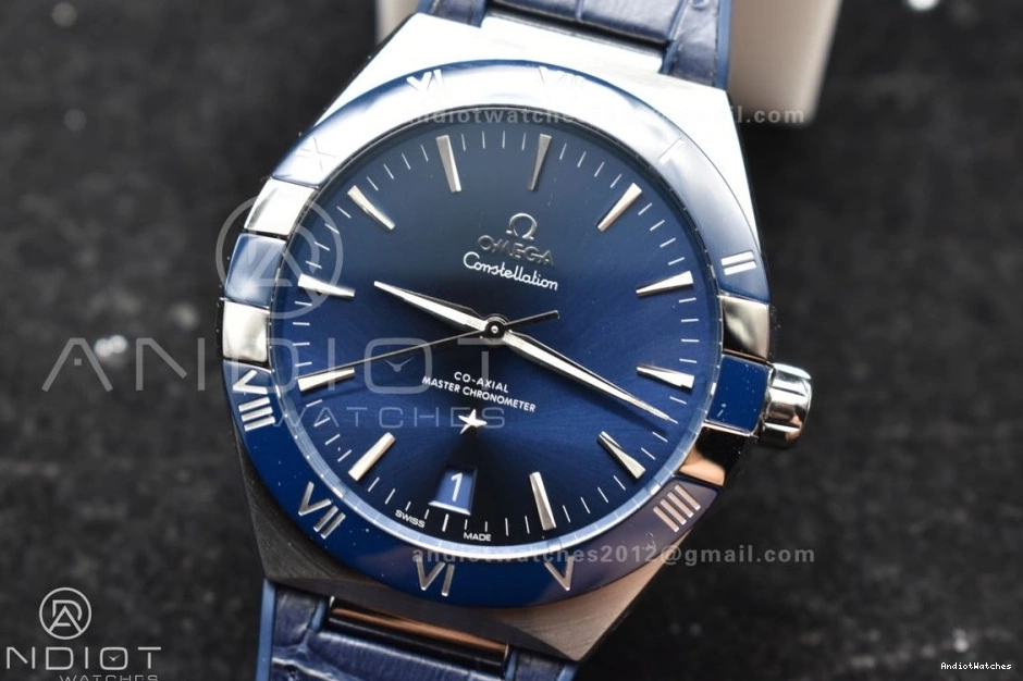 on Ceramic VSF Strap Gummy Blue Edition Clone Breathable 1:1 Blue Constellation A8900 SS 546 Blue Super Best Dial 0306